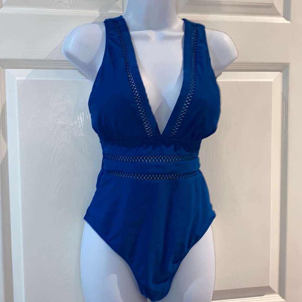 Tempt Me Ladies One Piece Sexy Mesh Hollow Out Bathing Suit Size Medium